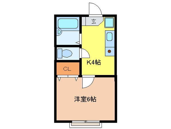 コーポハイムの物件間取画像